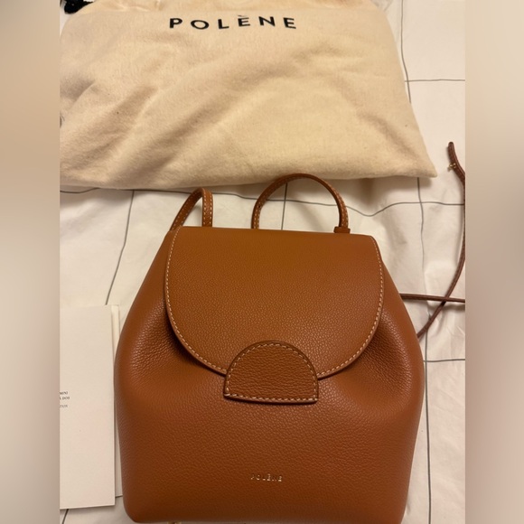 Polene Numero Un Brown Leather Backpack main image 9